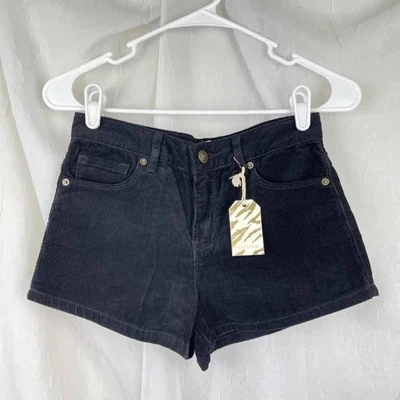 NWT Black Corduroy High Waist Short High Waisted Shorts Forever 21 Sz 24 in - Image 1 of 4
