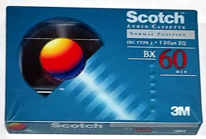 SCOTCH 3M BX60 & TDK D60 Blank Audio Cassette Tapes Brand New Sealed - Picture 1 of 1