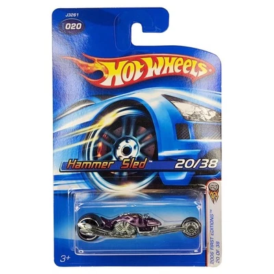 Hot Wheels Cars 2006 Hammer Sled #020 Motorcycle First Editions 20/38 Purple New - Image 1 of 4