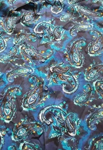 Camisa Robert Graham Tánger Azul/Multi Paisley Diseño 3XL Botón Delantero - Imagen 1 de 4