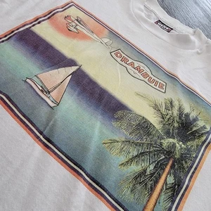 Vintage Drambuie Hemd Herren Large weiß 90er USA Einzelnaht Classic Beach A13 - Bild 1 von 10