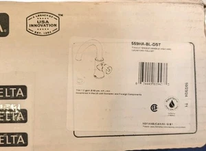 Delta 559HA-BL-DST Trinsic 1.2 GPM 1-Handle High Arc Bathroom Faucet Matte Black - Picture 1 of 10