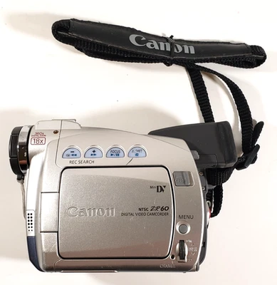 Canon ZR60 Mini DV Digital Video Recorder Camcorder Only - For Parts or Repair - Image 1 of 4