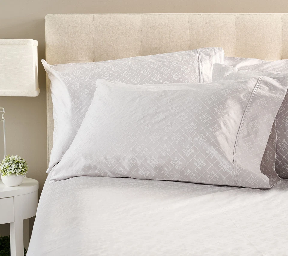 Juego de sábanas de enfriamiento Northern Nights 400TC Air Rich con estuches adicionales azulejo gris Queen  Foto 1 de 1