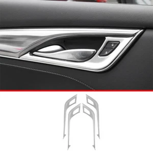 Silver Titanium Inner Door Button Frame Trim 4pcs Fit For Cadillac CT5 2020-2022 - Imagen 1 de 6