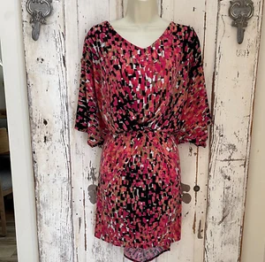 Abito donna blusa Worthington taglia media rosa corallo nero marrone bianco - Foto 1 di 7