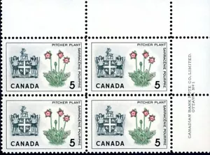 Canada Stamp PB#427 - Newfoundland, Pitcher Plant (1966) 5¢ - Foto 1 di 1
