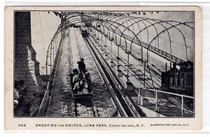 Shooting the Chutes, Luna Park, Coney Island NY, Illust. Post Card Co. unused - Bild 1 von 2