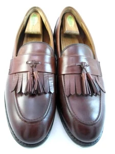 Allen Edmonds "RANDOLPH" Leather Kiltie Penny Loafers 11.5 EEE Mahogany (429N) - Picture 1 of 11