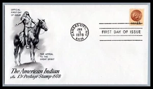 US FDC # 1734 13c American Indian  ArtCraft S.Cancel   1978, 9d668 - Picture 1 of 1