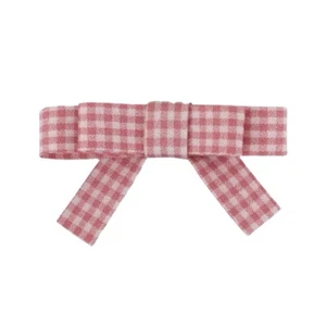 Plaid Pink And White Hair Clip Set Of 2 - Picture 1 of 2