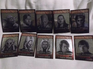 2015 Topps Star Wars Chrome Perspectives Jedi vs Sith Wanted 10 Card Subset - Picture 1 of 5