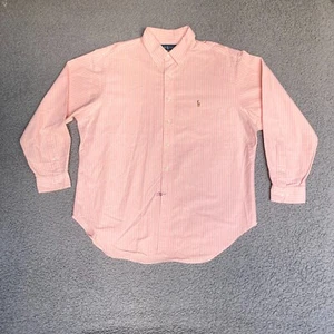Vintage Ralph Lauren Lachs Rosa Fleisch Pony Button Down Oxford Hemd Herren 17  - Bild 1 von 10