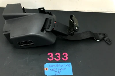 04-06 Retractor de cinturón de seguridad trasero izquierdo conductor BMW X3 E83 con cubierta de moldura OEM 33017496 Foto 1 de 4