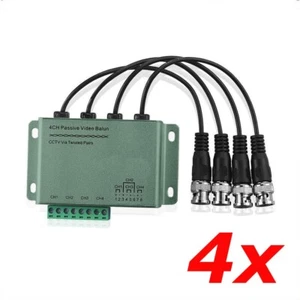 4pcs - 4 Channel CCTV BNC Video Balun Transceiver Hub to Camera CAT5e/6 5MP 8MP - Picture 1 of 1