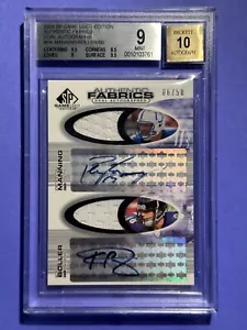 2004 SP Game Used Authentic Fabrics Peyton Manning Boller Dual Auto /50 BGS 9 - Picture 1 of 2