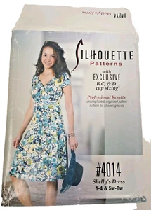 Vestido Shelly's Silhouette Patterns 4014 Falta Talla 1-4 y 5W-8W Sobre Dañado - Imagen 1 de 8