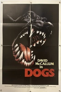 Póster original de una hoja de la película DOGS - 1976 - DAVID McCALLUM - ¡CASI COMO NUEVO! - Imagen 1 de 11