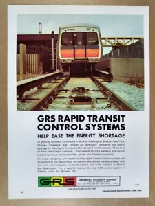 1980 GRS Schnellverkehrssteuerungen MARTA Schienenwagen Foto Vintage Druck Werbung - Bild 1 von 1