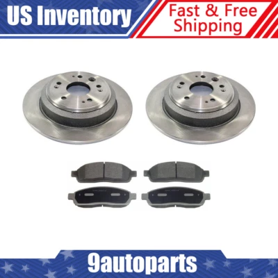Rotores de freno traseros y pastillas de freno metálicas para Honda Accord Crosstour 2010-2011 Foto 1 de 4