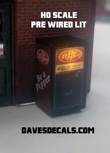SMLDRP1-HO DAVE'S DETAILS 1:87 SODA MACHINE LIT 12vdc PRE-WIRED and BUILT DRP1 - Picture 1 of 4