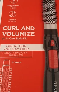 Revlon Curl And Volumize 2 Brushes All In One Style Kit Adjustable Settings - Picture 1 of 2