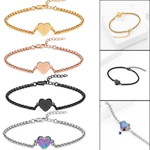 Heart Urn Bracelet for Ashes Adjustable Bangle Cremation Bangle Memorial Jewelry - Picture 1 of 32