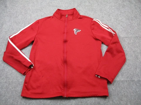 Atlanta Falcons Jacket Mens Medium Red NFL Team Football Full Zip * Cover