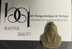 Very Old Ancient Egyptian Shabti Funeral Faienza 3.3cm X 2.5cm Terracotta Amulet - Foto 1 di 7