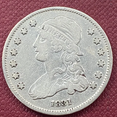 1831 Capped Bust Quarter 25c Better Grade VF - XF #53350 Cover