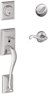 Palanca de entrada Schlage F60 ADD 625 FLA Addison cromo brillante estilo NUEVO - Imagen 1 de 3