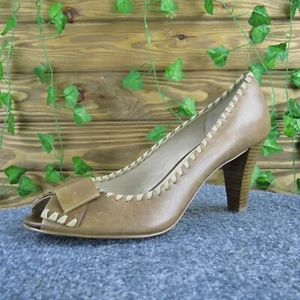 Zapatos de salón Franco Sarto para mujer Flicker Peep Toe de cuero marrón 10 ligeramente usados 2025 - Imagen 1 de 7