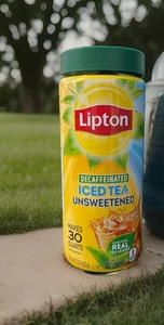 1-Discontinued Lipton Black Iced Tea Mix Decaffeinated Unsweetened 30 Qt Sealed - Picture 1 of 9