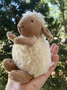 Jellycat Mini Puffball Pecora avorio e marrone morbido raro - Foto 1 di 9