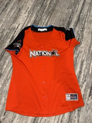 Women's MLB Majestic Cool Base 2017 National League All-Star Jersey Size XL - Image 1 of 4