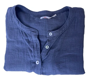 Faherty Desmond Bio-Baumwolle Gaze Popover Top Shirt Größe L - Bild 1 von 6