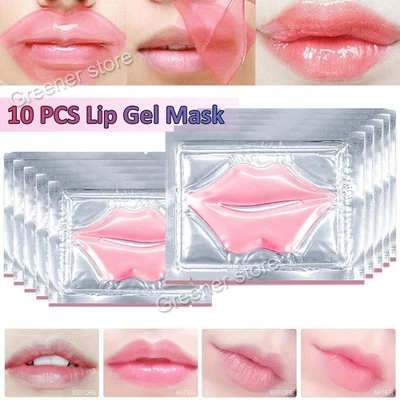 Collagen Pink Lip Mask Crystal Gel Masks Peel Off Moisturising Anti-Ageing Masks - Image 1 of 4