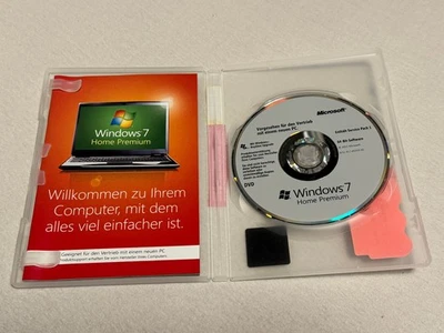 Microsoft Windows 7 Home Premium 64Bit mit Service Pack 1 auf CD/DVD - Bild 1 von 2