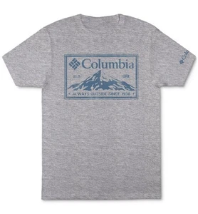 Columbia Men's Jaylen Mountain Graphic Short Sleeve Crewneck T-Shirt Gray Medium - Picture 1 of 2