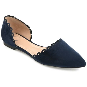 Journee Collection Ballerine Donna Jezlin Punta Mandorla D'Orsay, Blu Taglia 9M - Foto 1 di 4
