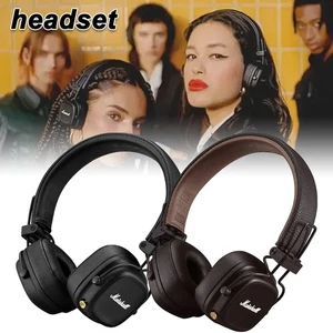 Marshall Major Bluetooth Wireless Headphones Black / Brown - Picture 1 of 15