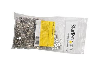 StarTech Rack Mount Screws Cage Nuts M6 100 Pack CABSCREWM62 Server Rack - Image 1 of 4