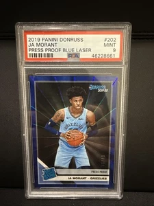 2019-20 Donruss Ja Morant Rated Rookie Press Proof Blue Laser PSA 9 Grizzlies - Picture 1 of 2