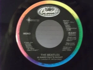 The Beatles,Cap.6281"A Hard Day's Night"US,7"45,1974 MONO,color band labels,Mint - Picture 1 of 2