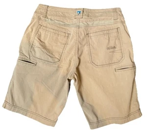 KUHL Radikl Men’s Shorts Size 32 Tan RARE Dual Hidden Cell Phone Pocket NICE! - Picture 1 of 7
