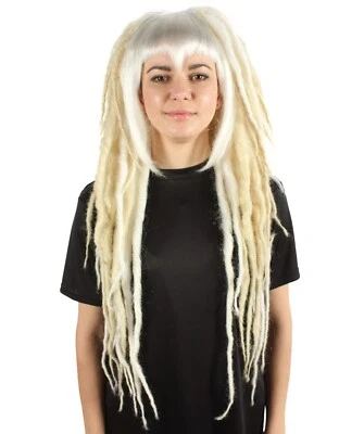 Peluca vampiro rubia blanca con rastas para mujer adulta HW-7044 Foto 1 de 4