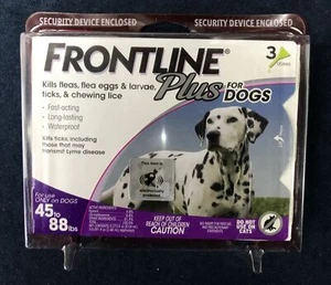 Kills fleas,flea eggs,larvae,ticks,chewing lice- Frontline Plus For Dogs 3 Doses - Picture 1 of 4