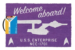 Star Trek - Welcome - Alfombrilla, Tamaño: 60 x 40 cm, Material Fibra de Coco, Alfombrilla de Puerta - Imagen 1 de 1