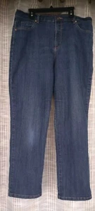 Gloria Vanderbilt Amanda 5-Pocket gerades Bein Damenjeans blau Denim Größe 14 - Bild 1 von 5