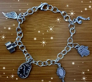 Handmade Lucid Dream Charm Bracelet Cute Silver Bangle Christmas Gift Idea - Picture 1 of 3